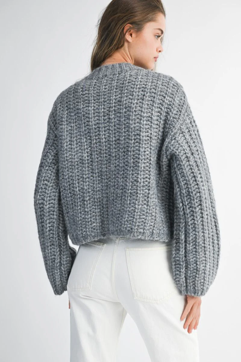 Amelia Cardigan - Charcoal - Image 10