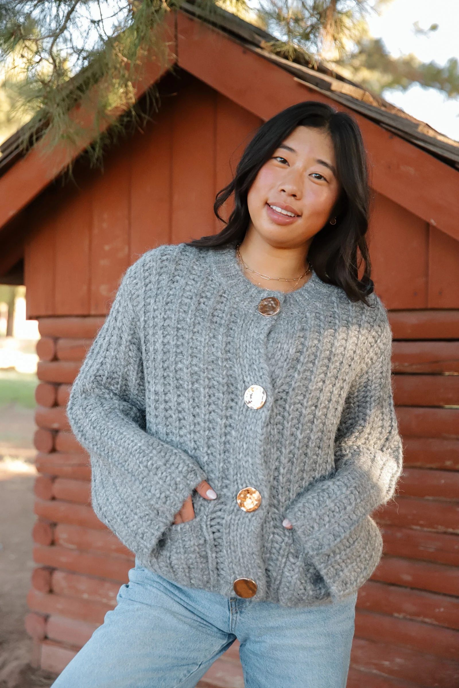 Amelia Cardigan - Charcoal - Image 3