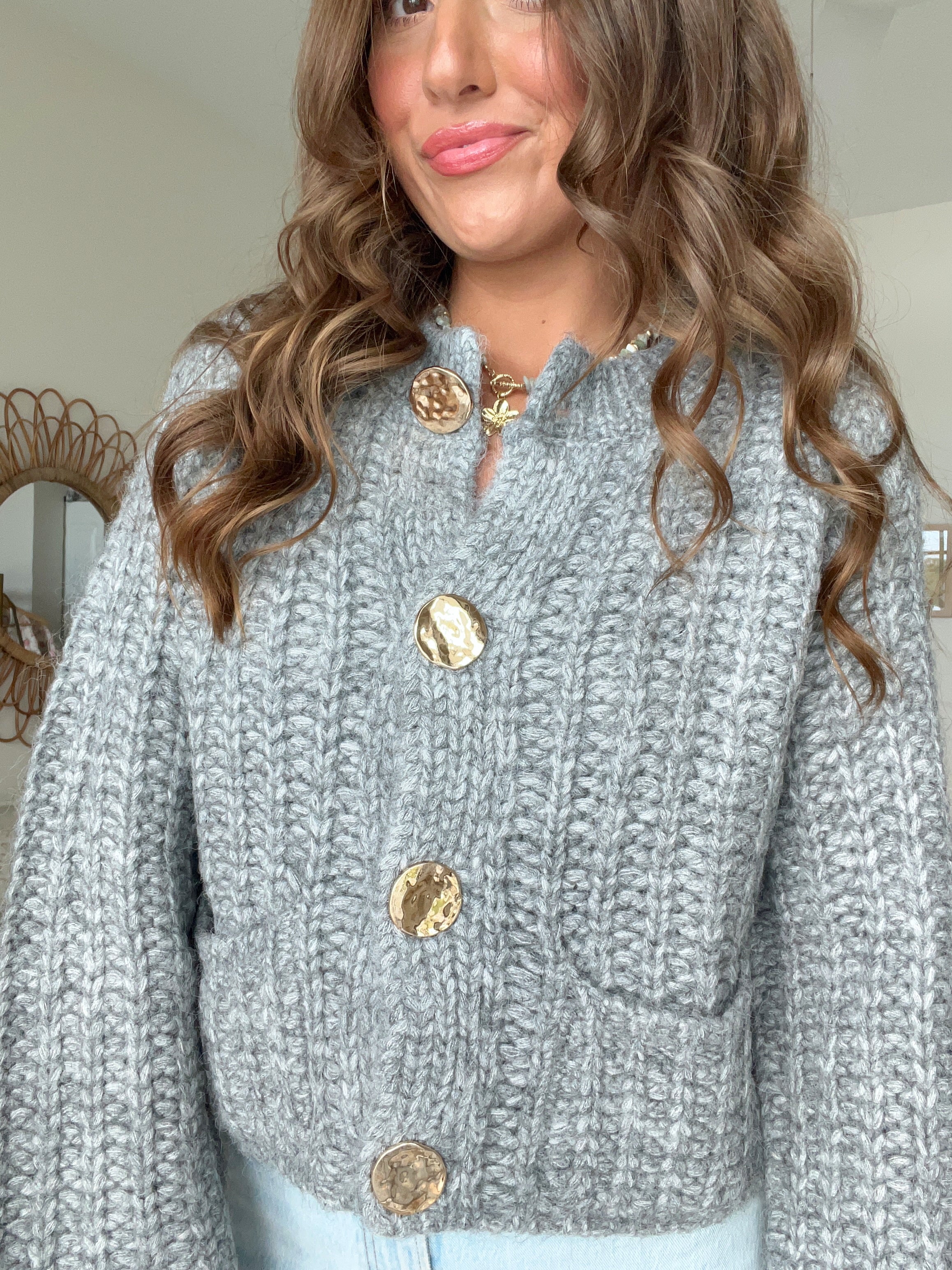 Amelia Cardigan - Charcoal - Image 6