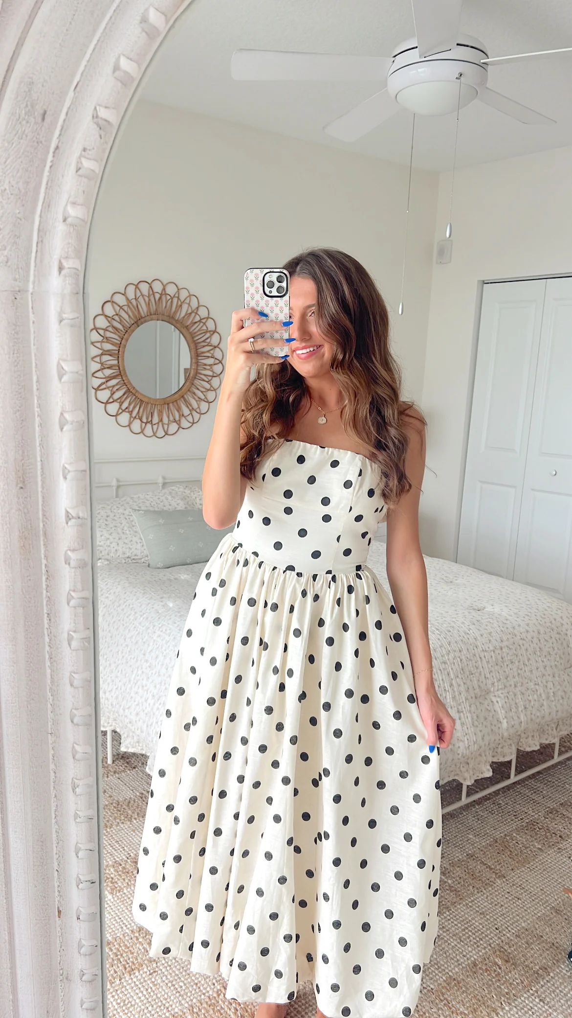 Audra Midi Dress - White - Image 5