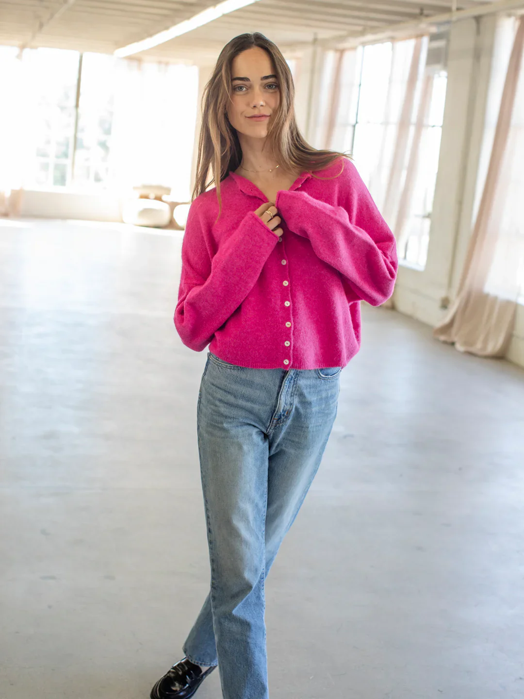 Church Girl Knit - Fuchsia - Image 5