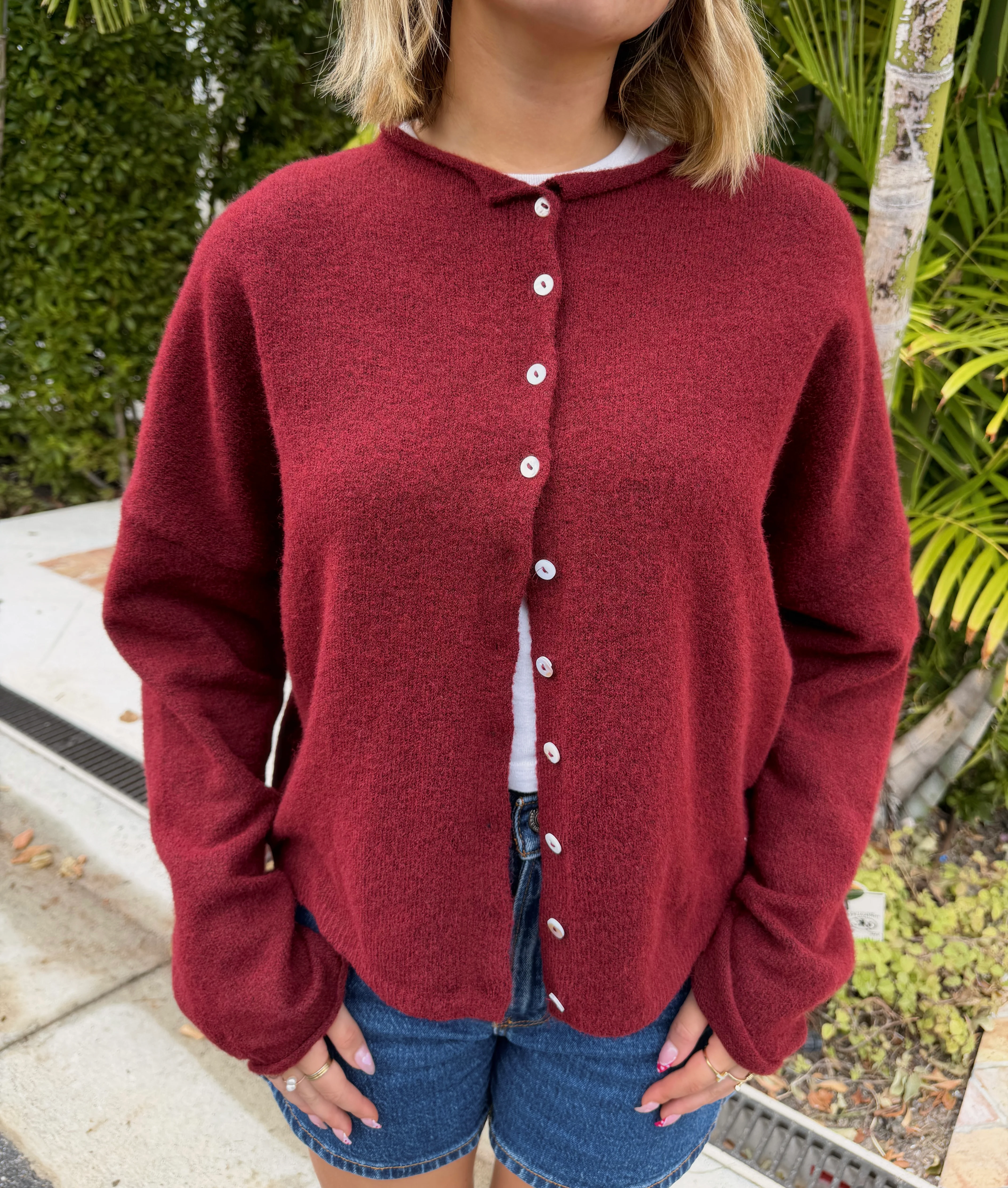 Church Girl Knit - Burgundy - Image 3