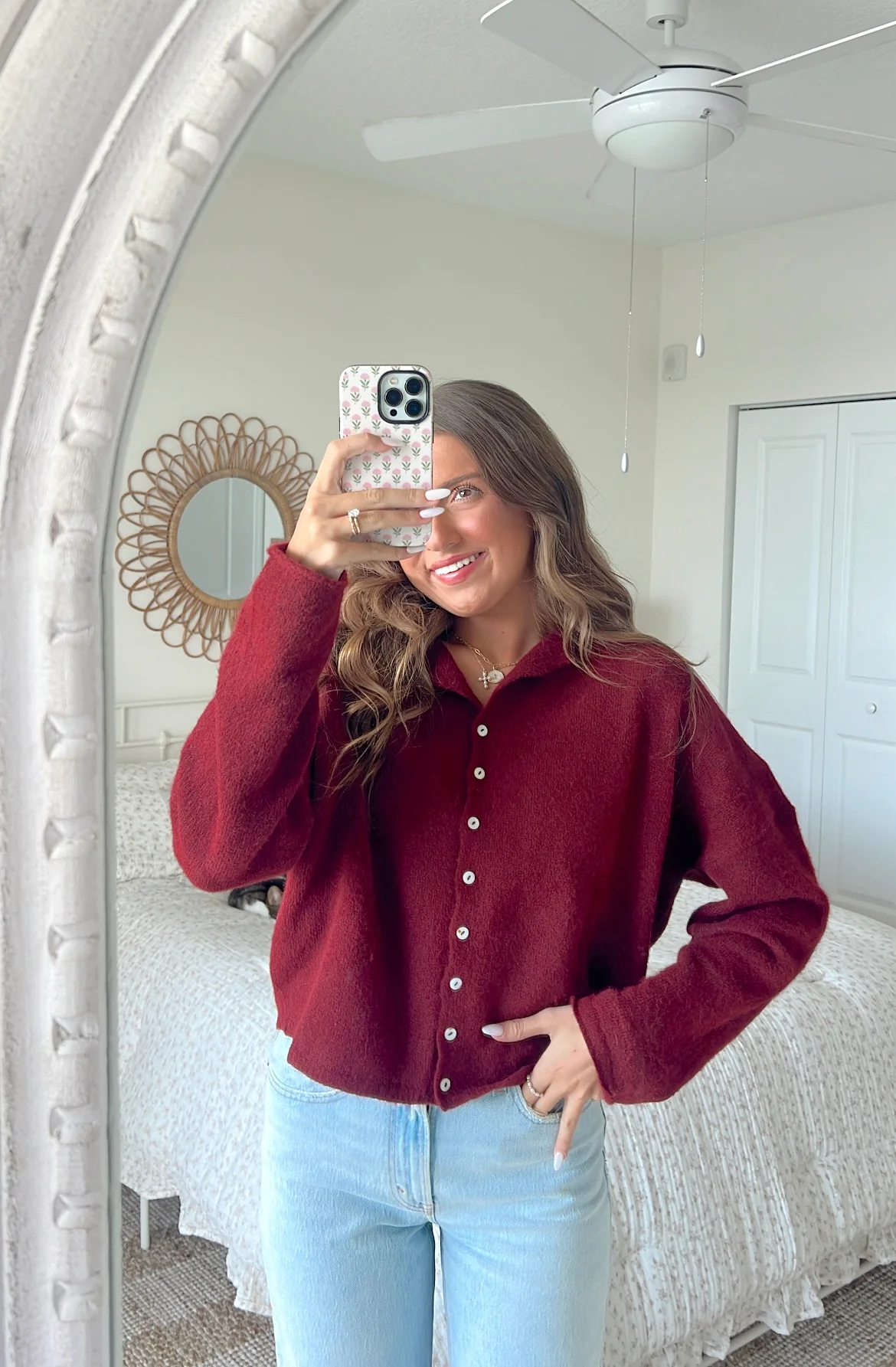 Church Girl Knit - Burgundy - Image 4