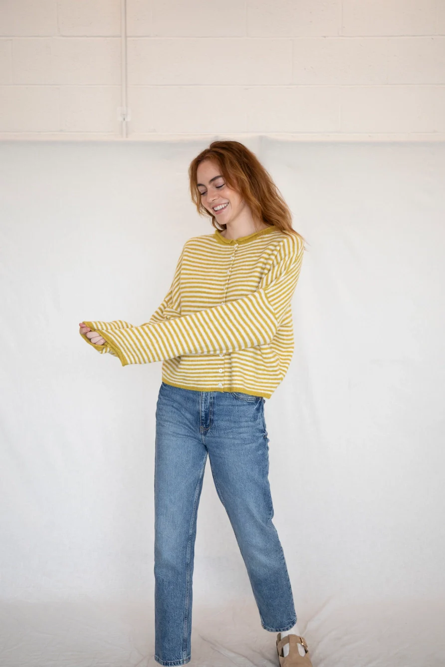 Church Girl Knit - Mustard Stripe - Image 3