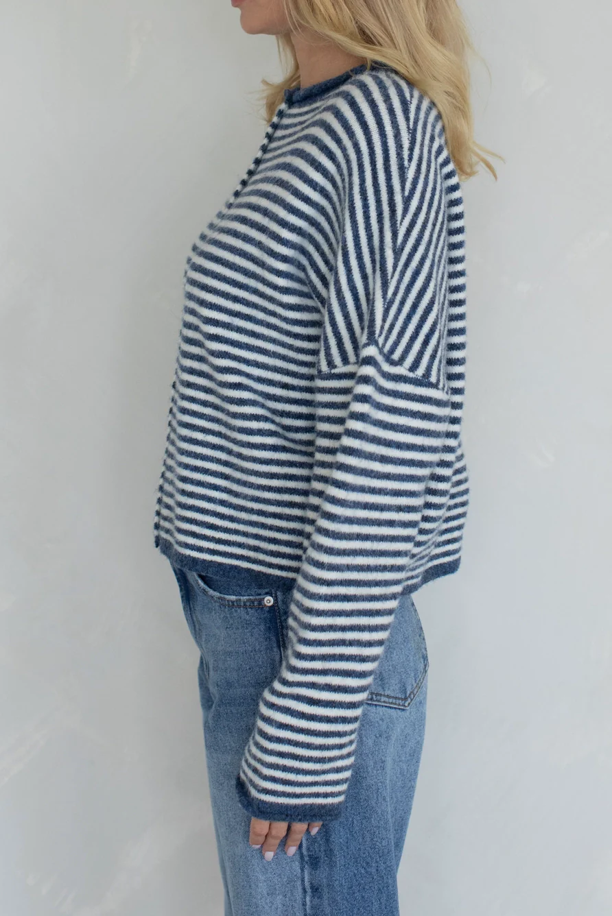 Church Girl Knit - Navy Stripe - Image 4