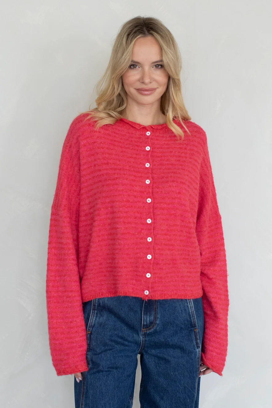 Church Girl Knit - Strawberry Stripe - Image 4