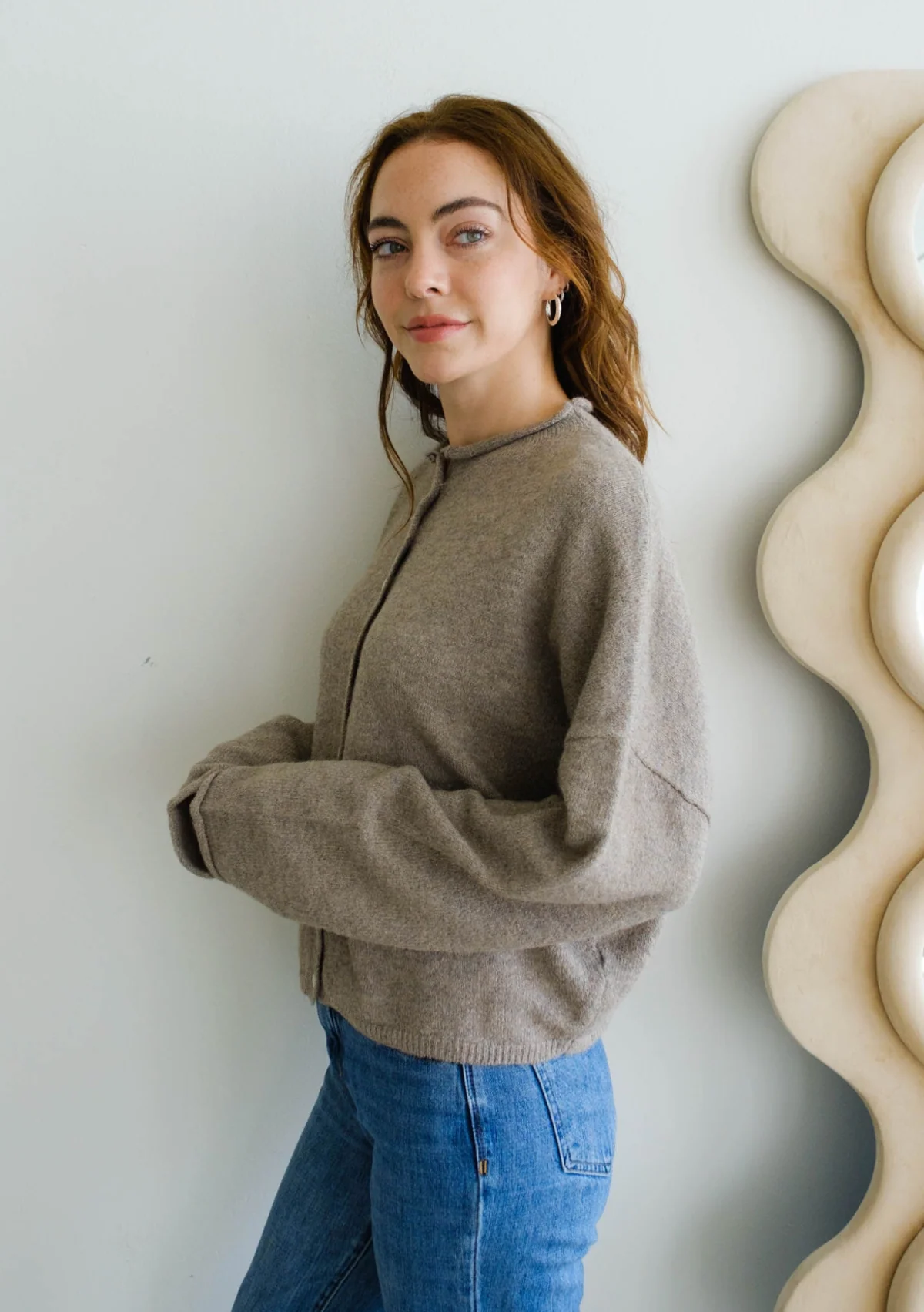 Church Girl Knit - Taupe - Image 3