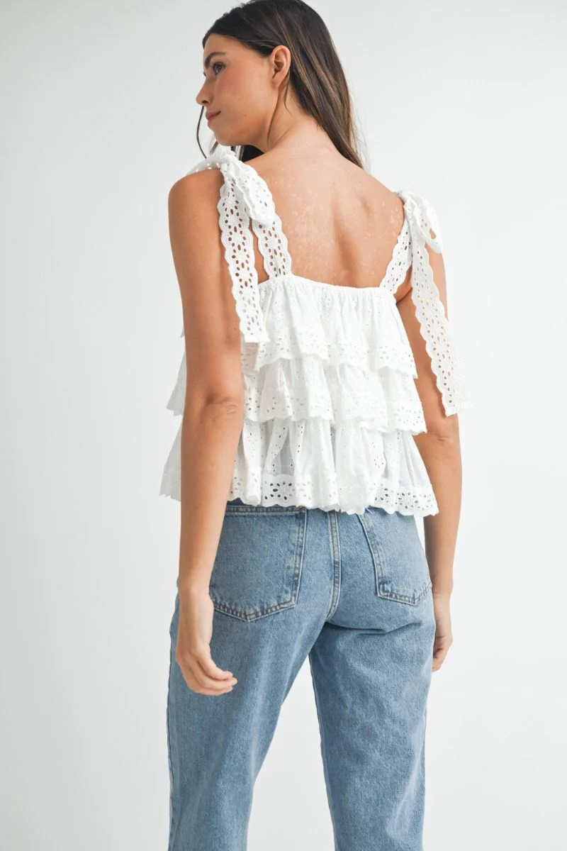 Eyelet Ruffle Top - Image 6