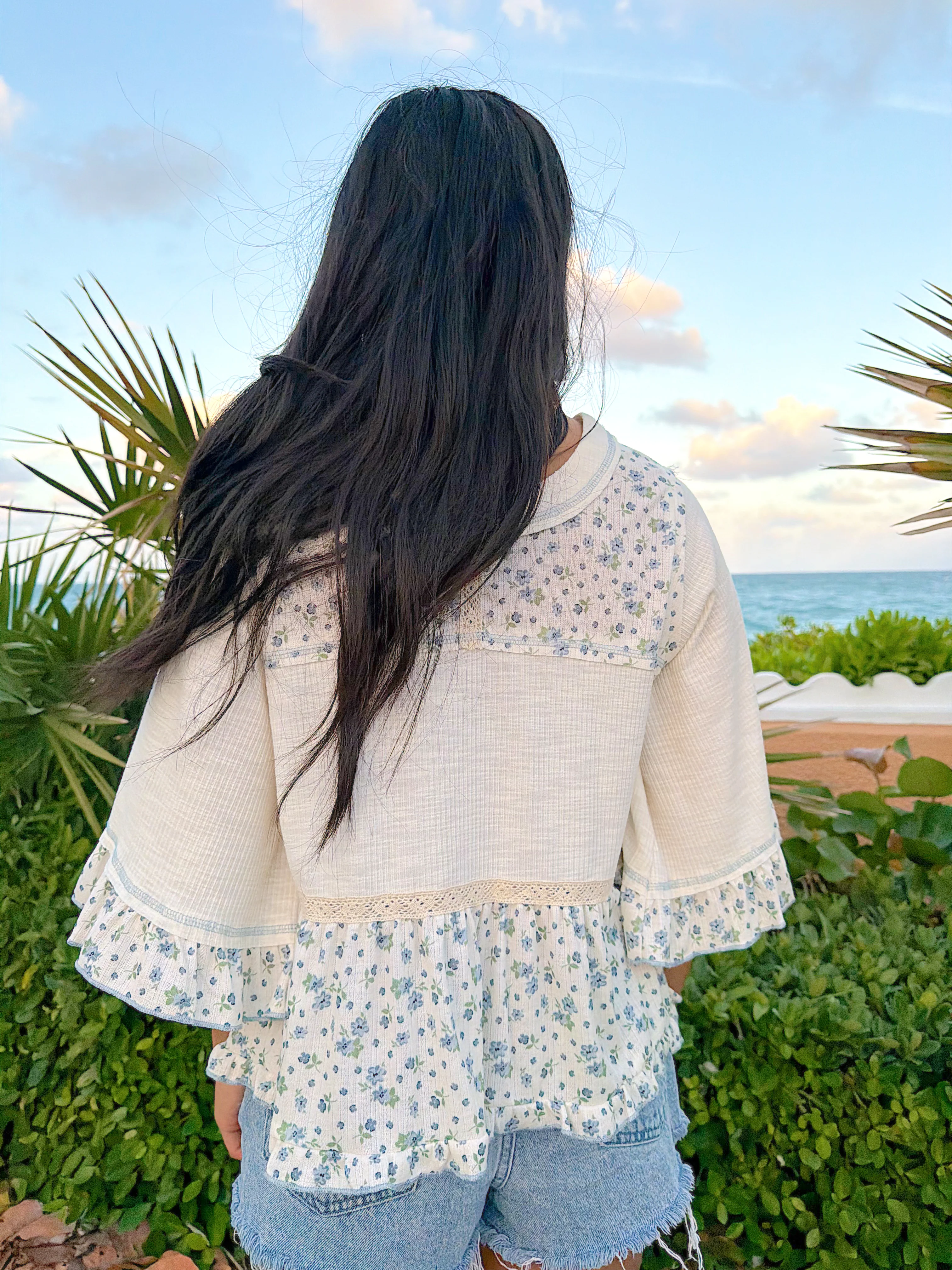 In Bloom Blouse - Blue - Image 3