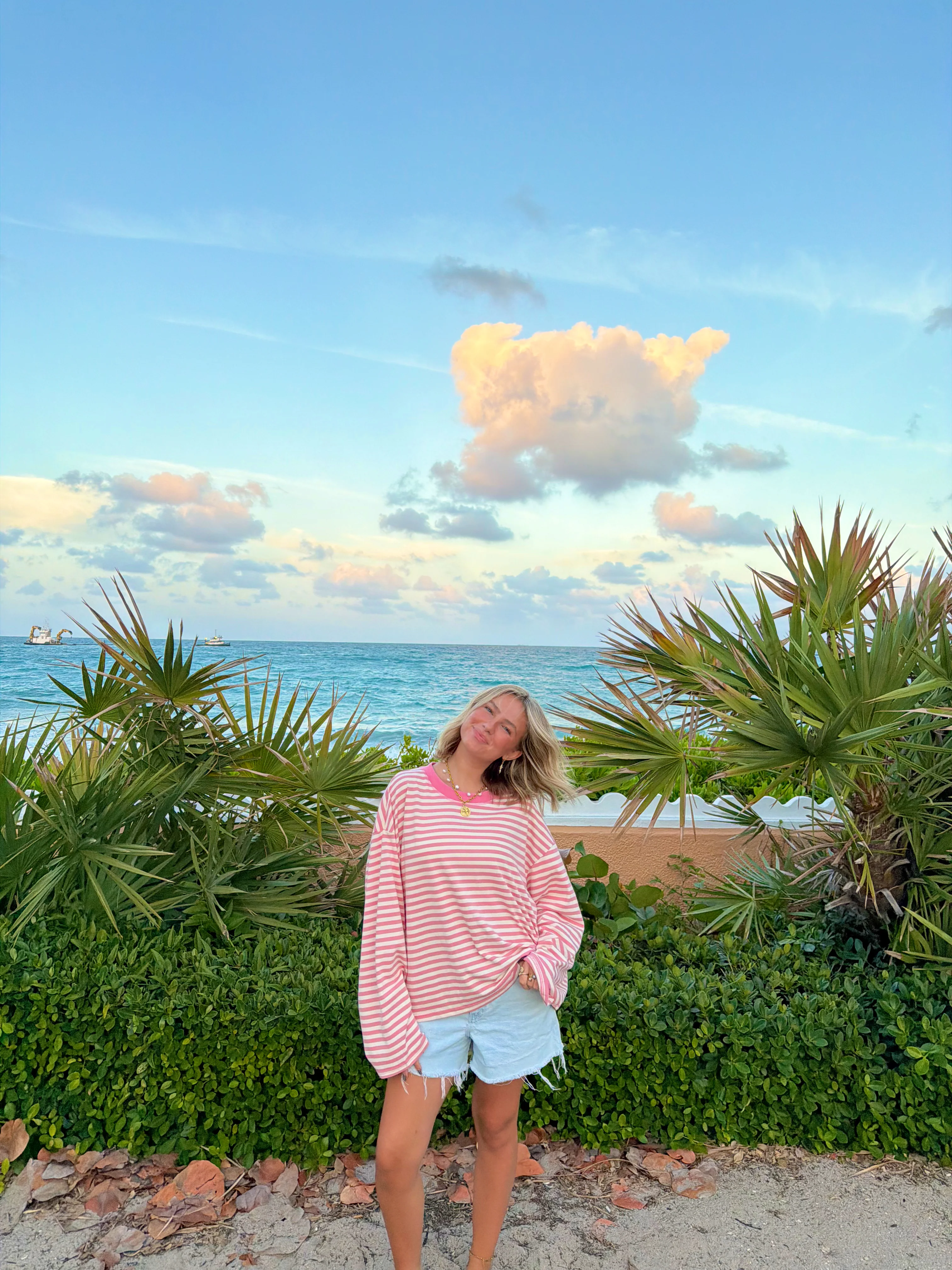 Maggie Long Sleeve Top - Pink - Image 4