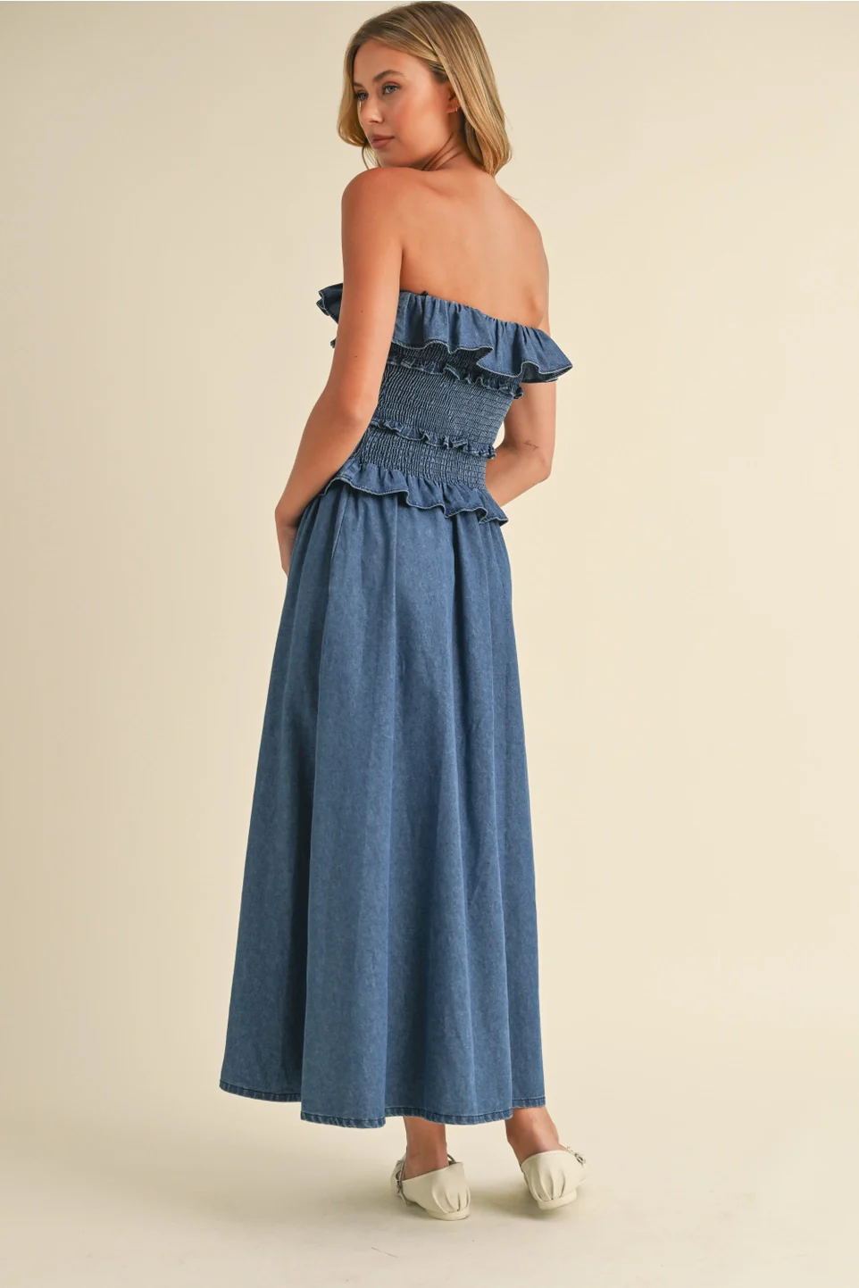 Mama Mia Ruffle Midi Dress - Image 3