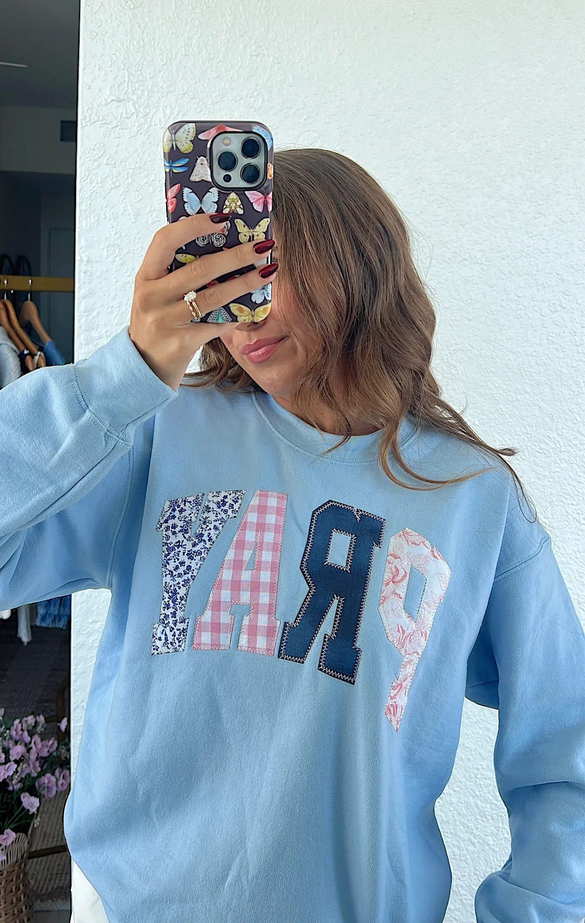 Pray Patchwork Crew - Blue - Image 2