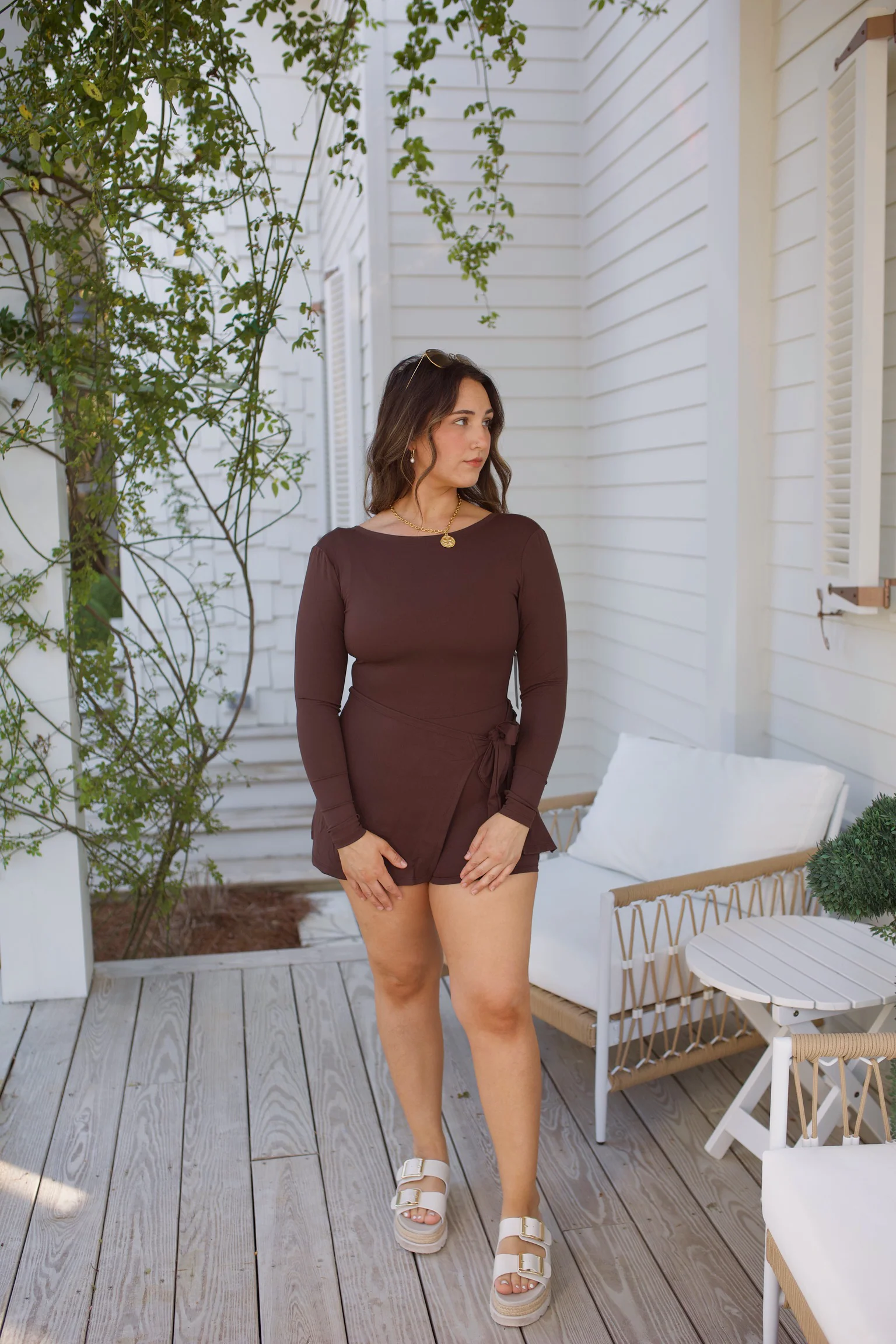 Running Around Town Athletic Dress - Brown - Image 3