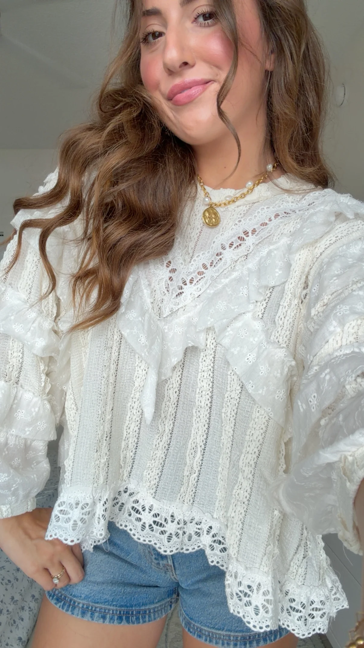 The Garden Party Blouse - Ivory
